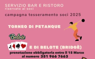 COSTARAINERA – TORNEO DI PETANQUE – BELOTE