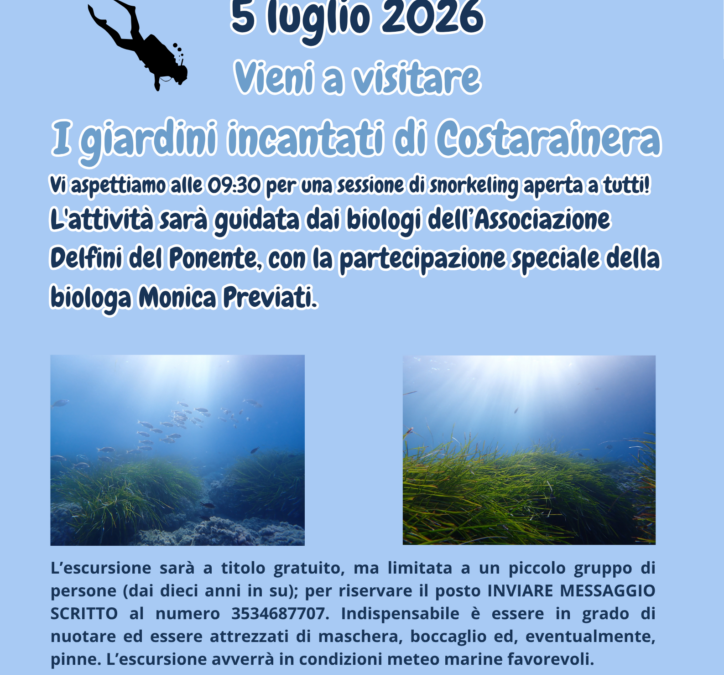 Vieni a visitare I giardini incantati di Costarainera – 5 Luglio